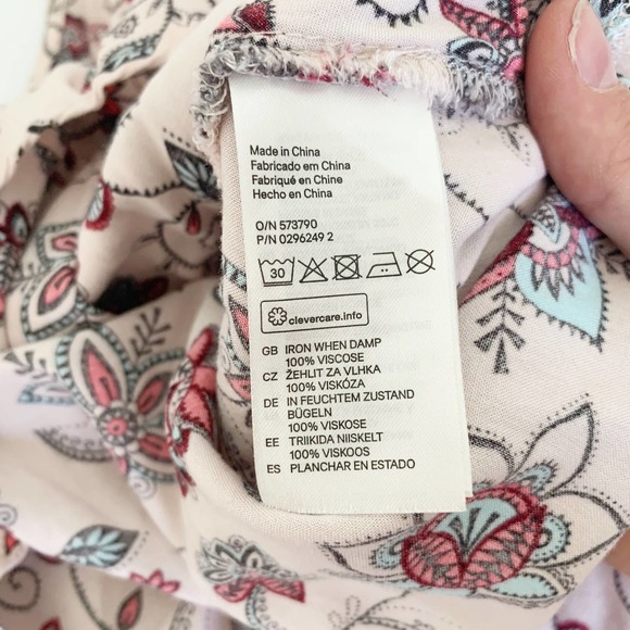 H&M Light Pink Floral Sleeveless Mini Dress 4 - Picture 7 of 7